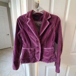 Boden Women's Plum Corduroy Blazer EUC